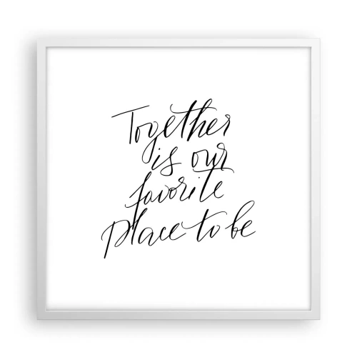 Plagát v bielom ráme - Cítite to tiež? - 50x50 cm