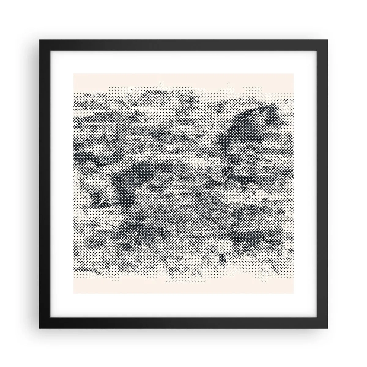 Plagát v čiernom ráme - Hmlistá kompozícia - 40x40 cm