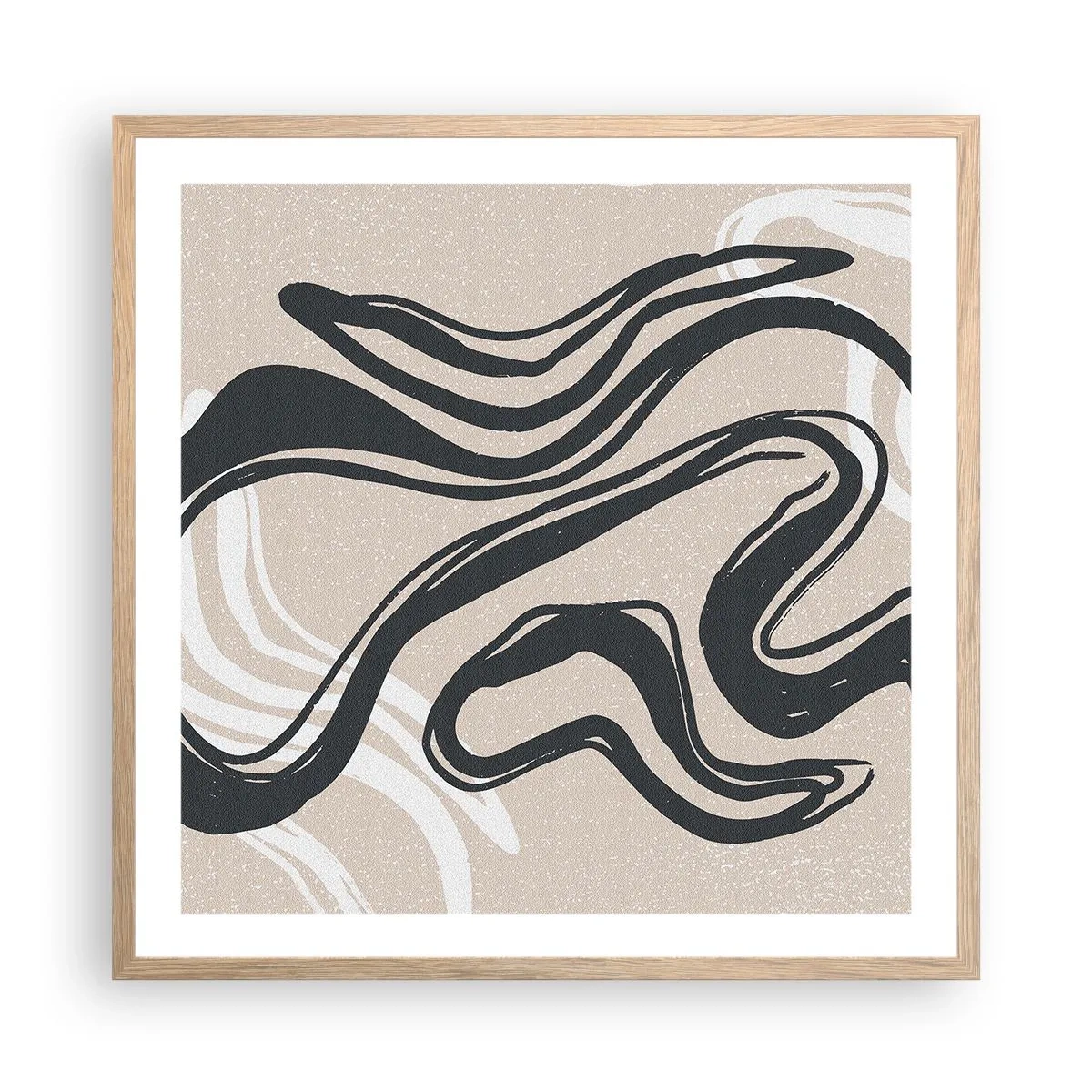 Plagát v ráme zo svetlého duba - Znásobená expresia - 60x60 cm
