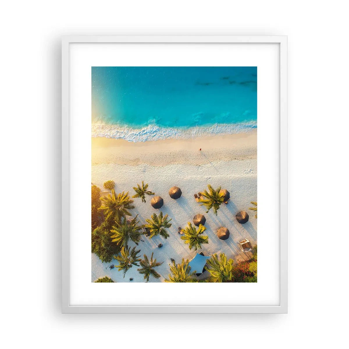 Plagát v bielom ráme - Vitaj v raji - 40x50 cm