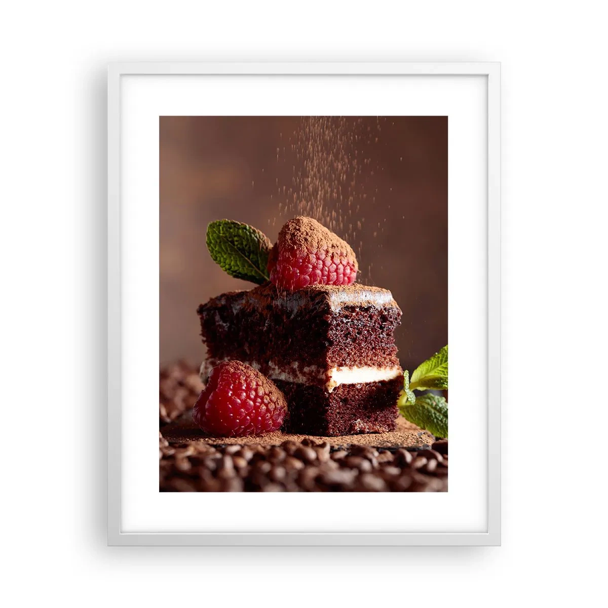 Plagát v bielom ráme - Život je sladký - 40x50 cm