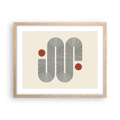 Plagát v ráme zo svetlého duba - Od začiatku do konca - 50x40 cm