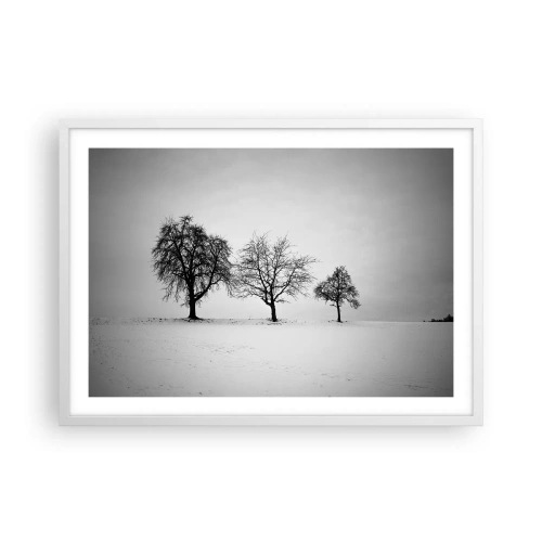 Plagát v bielom ráme - O čom sníva? - 70x50 cm
