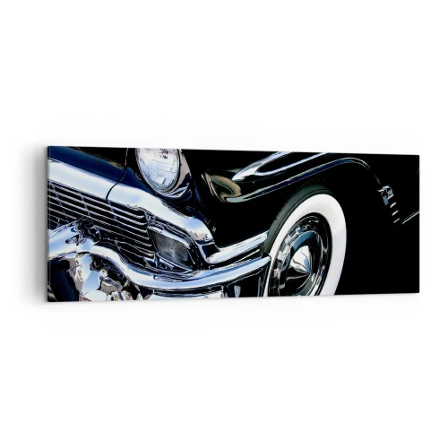 Obraz na plátne - Klasika v striebornej, čiernej a bielej - 140x50 cm