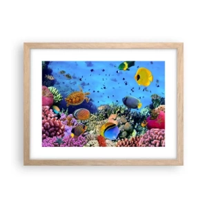 Plagát v ráme zo svetlého duba - Čo vieme o živote… - 40x30 cm