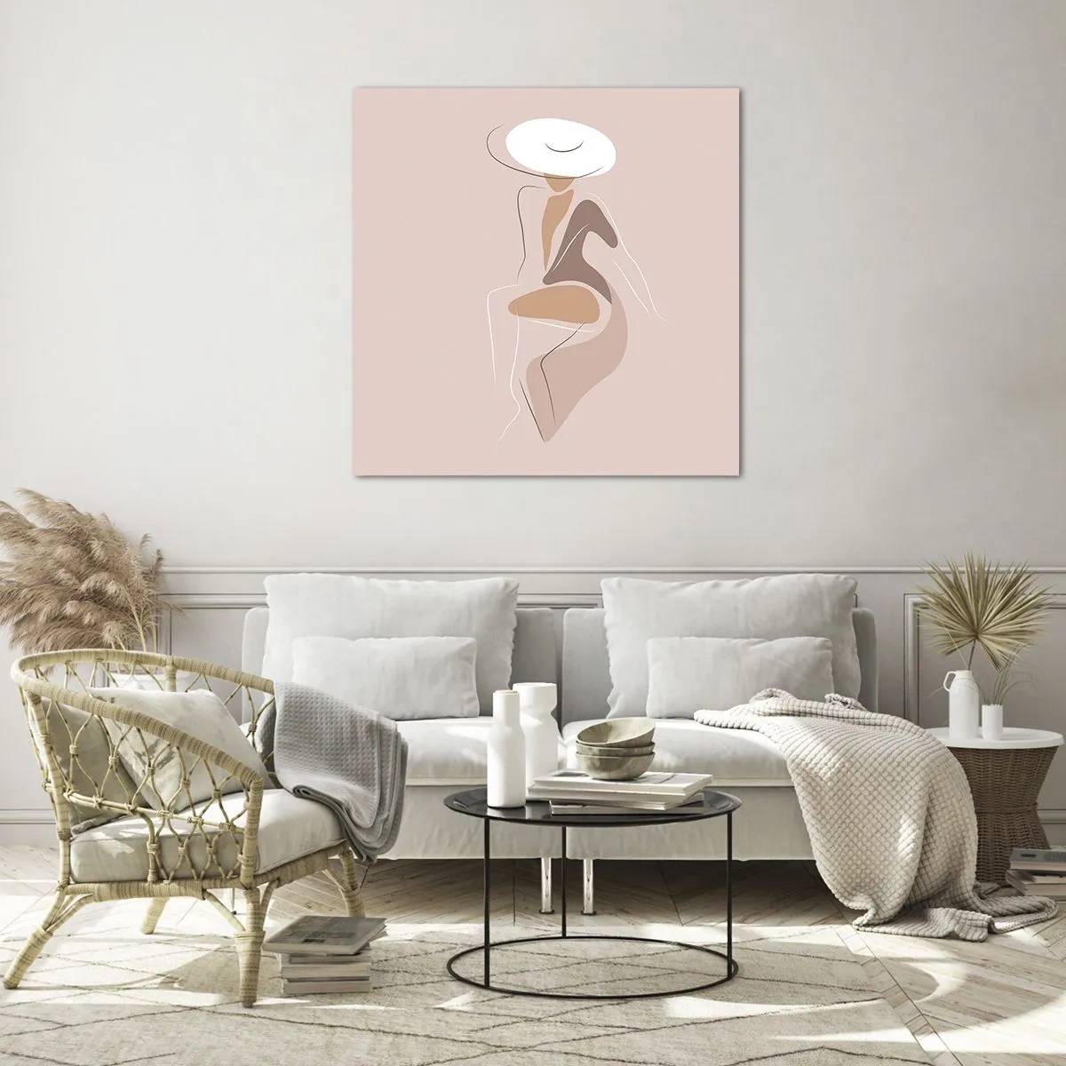 Obraz na skle - Ako vyzerá pravá dáma? - 70x70 cm