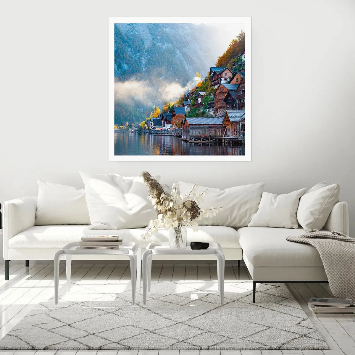 Plagát - Alpská krajina - 60x60 cm