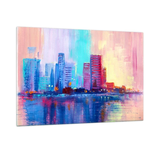 Obraz na skle - Vykúpané vo farbách - 120x80 cm