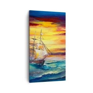 Obraz na plátne - Statočne proti vlnám - 45x80 cm
