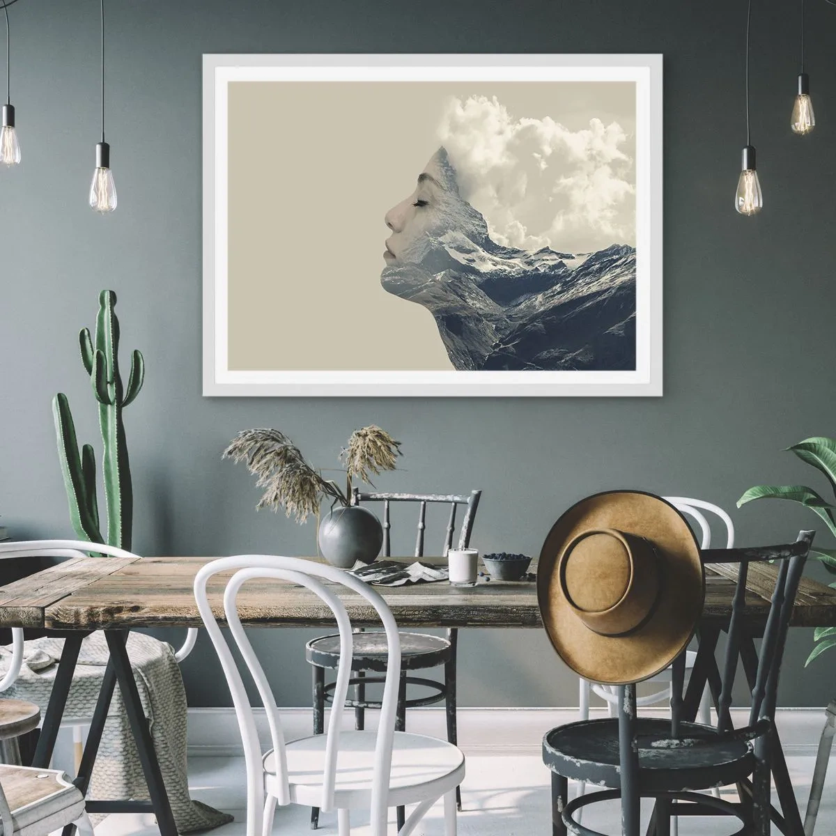 Plagát v bielom ráme - Krása živlov - 50x40 cm