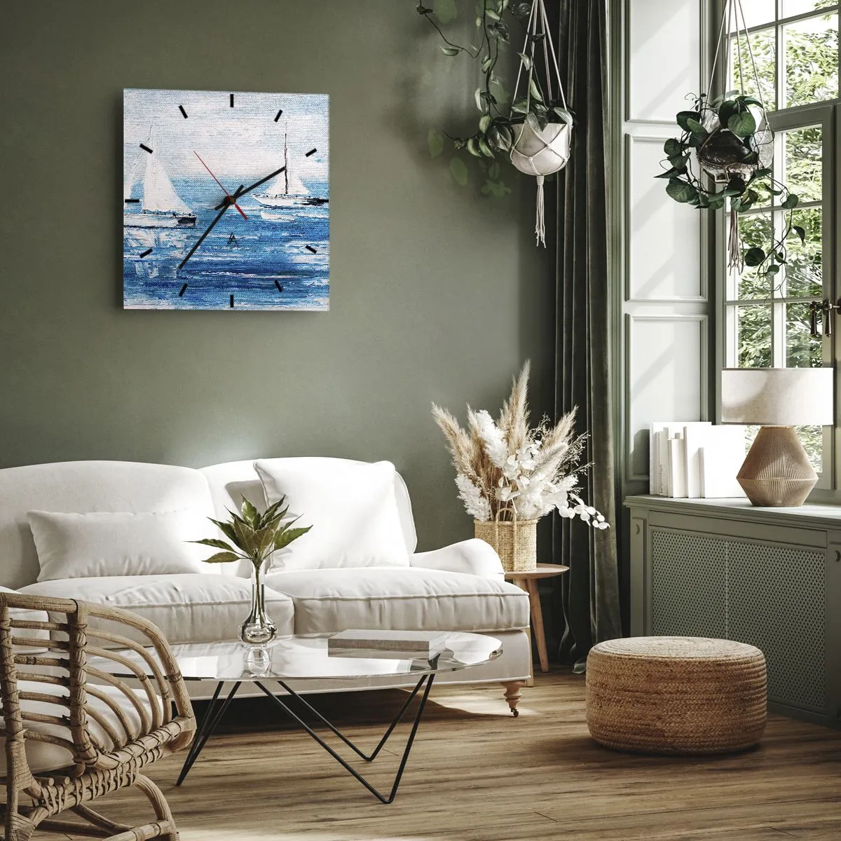 Nástenné hodiny - S priateľom po boku - 30x30 cm