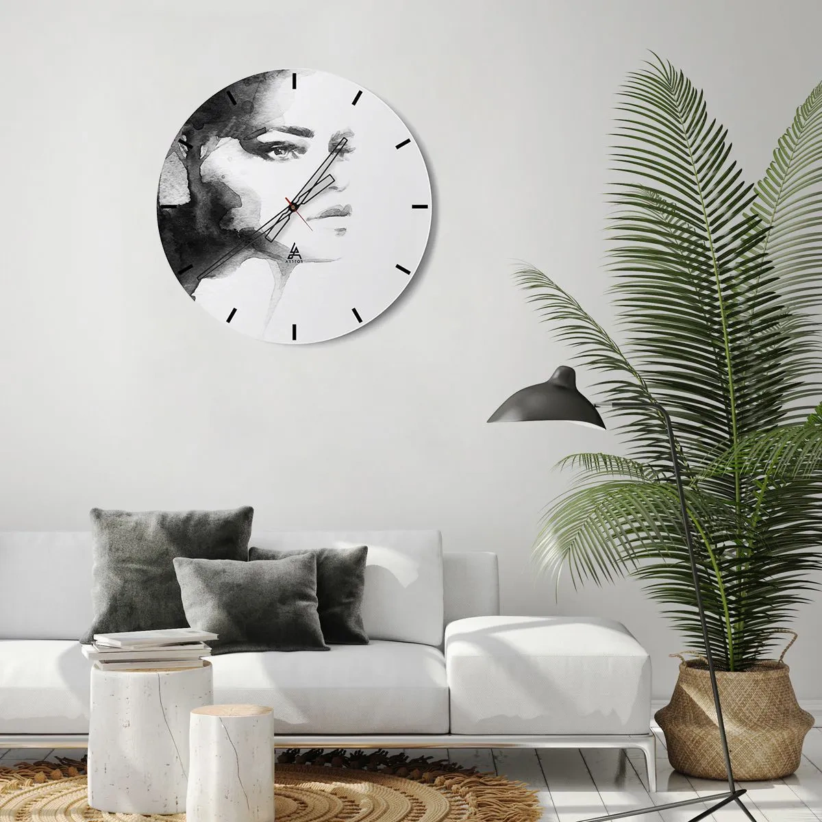 Nástenné hodiny - Vytvorená z tajomstva a hmly - 40x40 cm