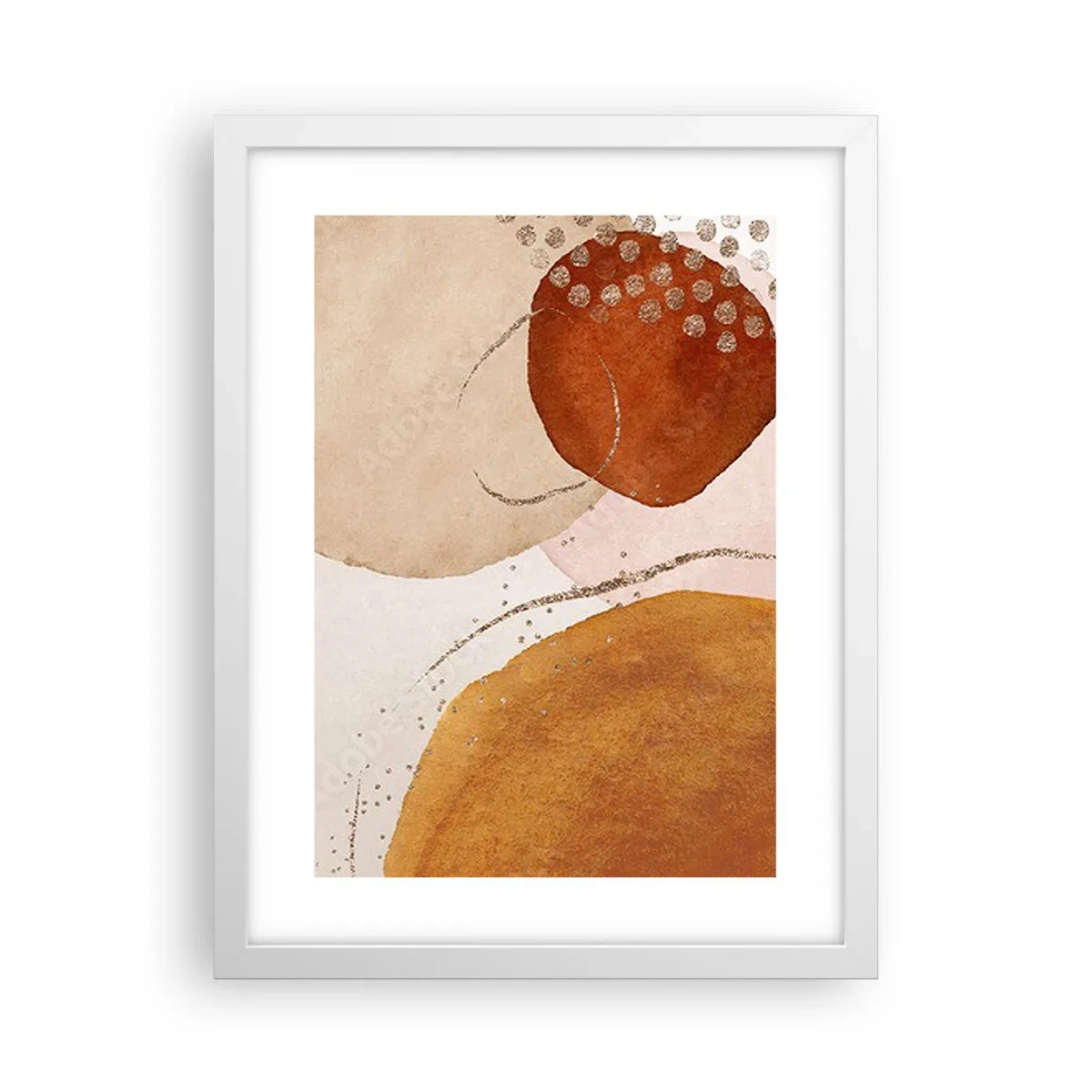 Plagát v bielom ráme - Zaoblenie a pohyb - 30x40 cm