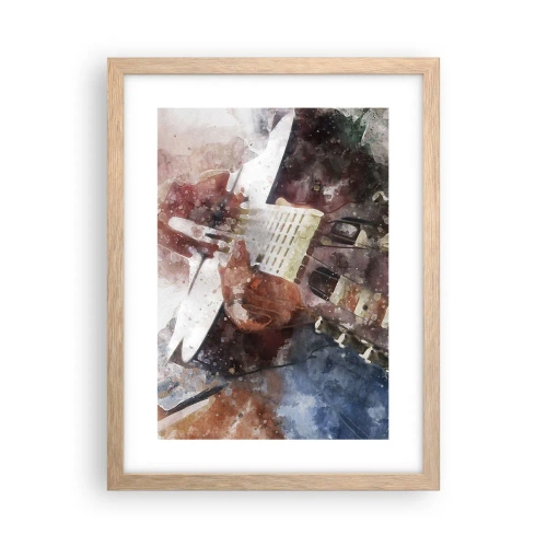 Plagát v ráme zo svetlého duba - Čo si o tom myslíš? - 30x40 cm