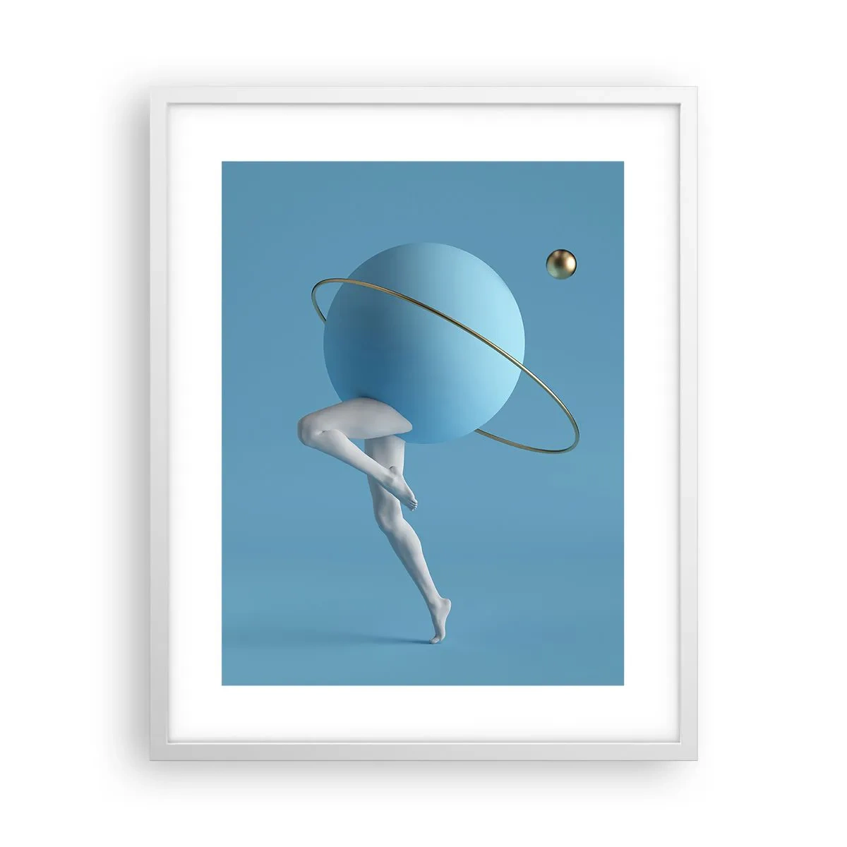 Plagát v bielom ráme - Šialenstvo planét - 40x50 cm