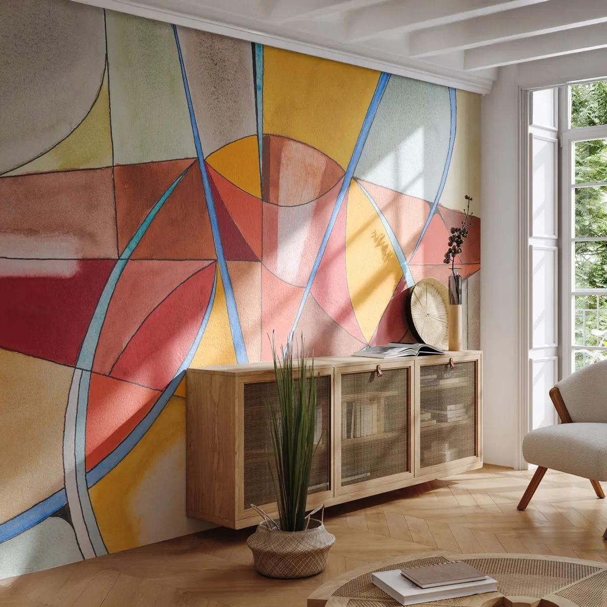 Fototapeta Standard Eco - Kolotoč, kolotoč snov - Abstrakcia, Kus, Moderný vzor - 250x175 cm