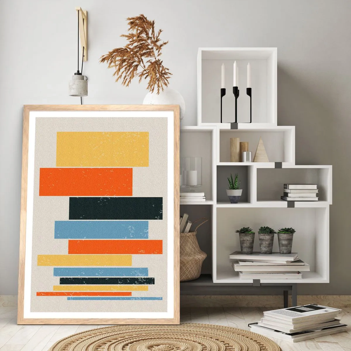 Plagát v ráme zo svetlého duba - Záznam hudby - 61x91 cm
