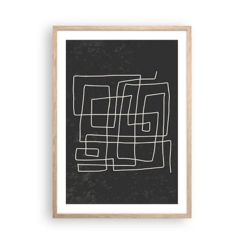 Plagát v ráme zo svetlého duba - Nie je to tak jednoduché - 50x70 cm