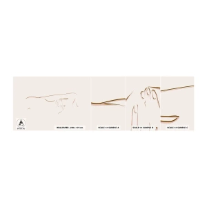 Vzorka samolepiacej fototapety Deluxe Sticker - Tvar túžby - Abstrakcia, Grafika, Kus - 100x30 cm