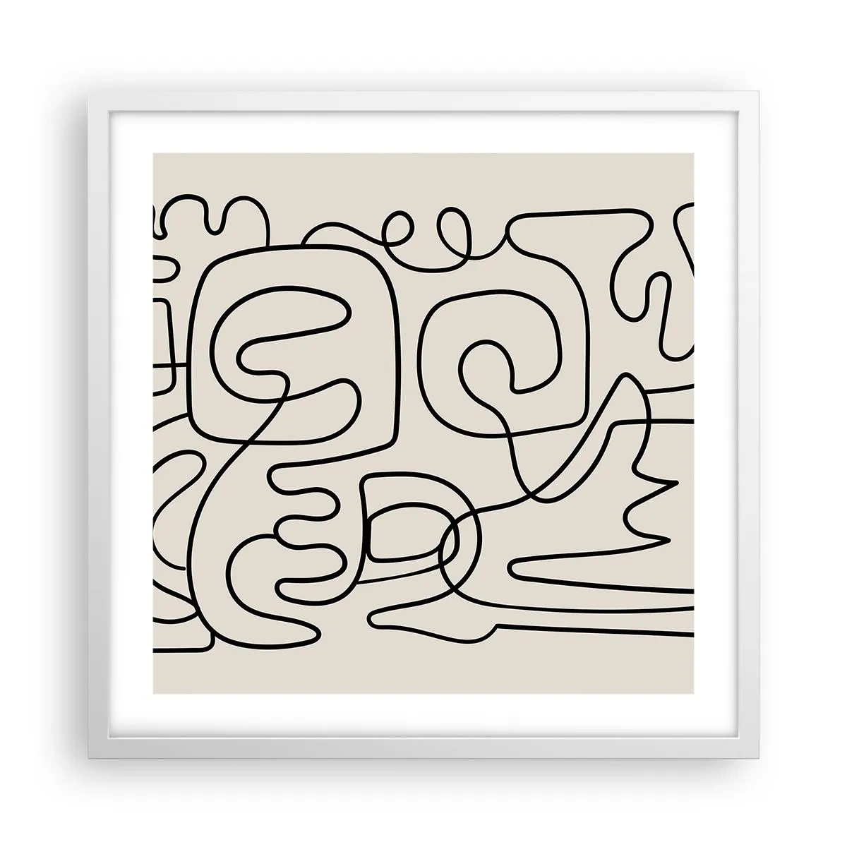 Plagát v bielom ráme - Podľa stopy - 50x50 cm