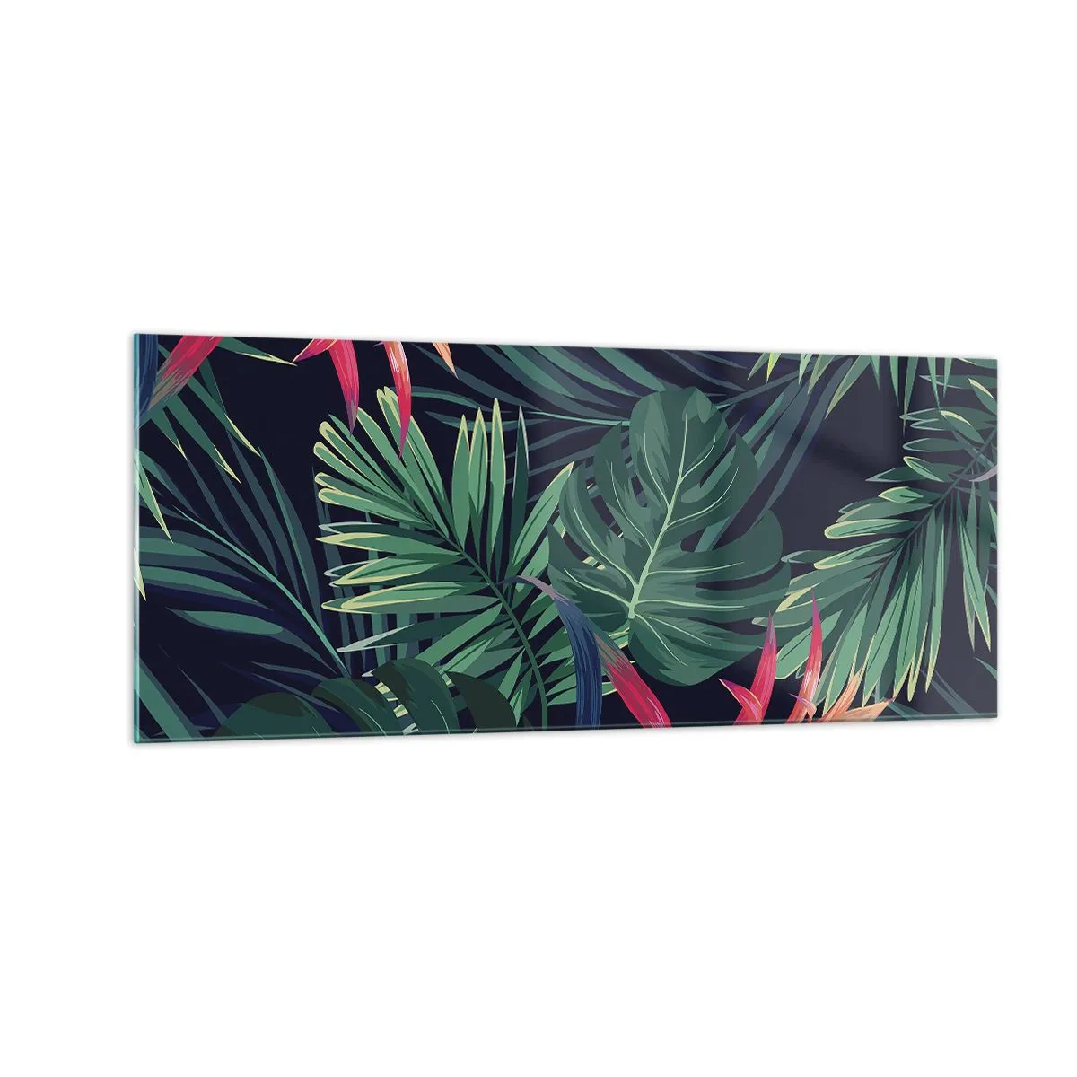 Obraz na skle - Vzplanúť v zelenom - 100x40 cm