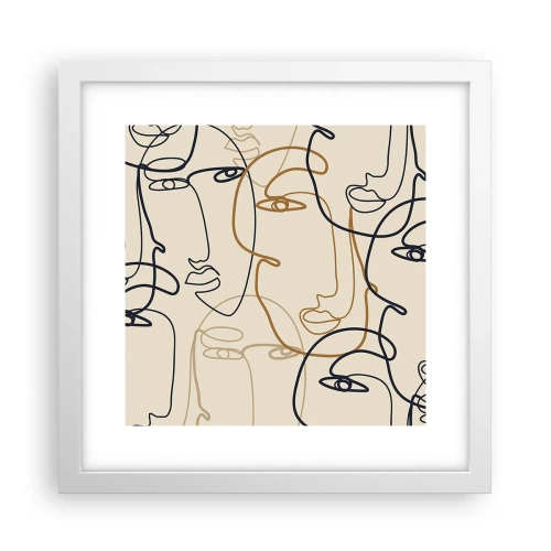 Plagát v bielom ráme - Portrét znásobený - 30x30 cm