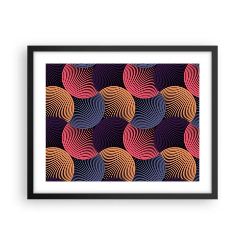 Plagát v čiernom ráme - V kruhovom rytme - 50x40 cm
