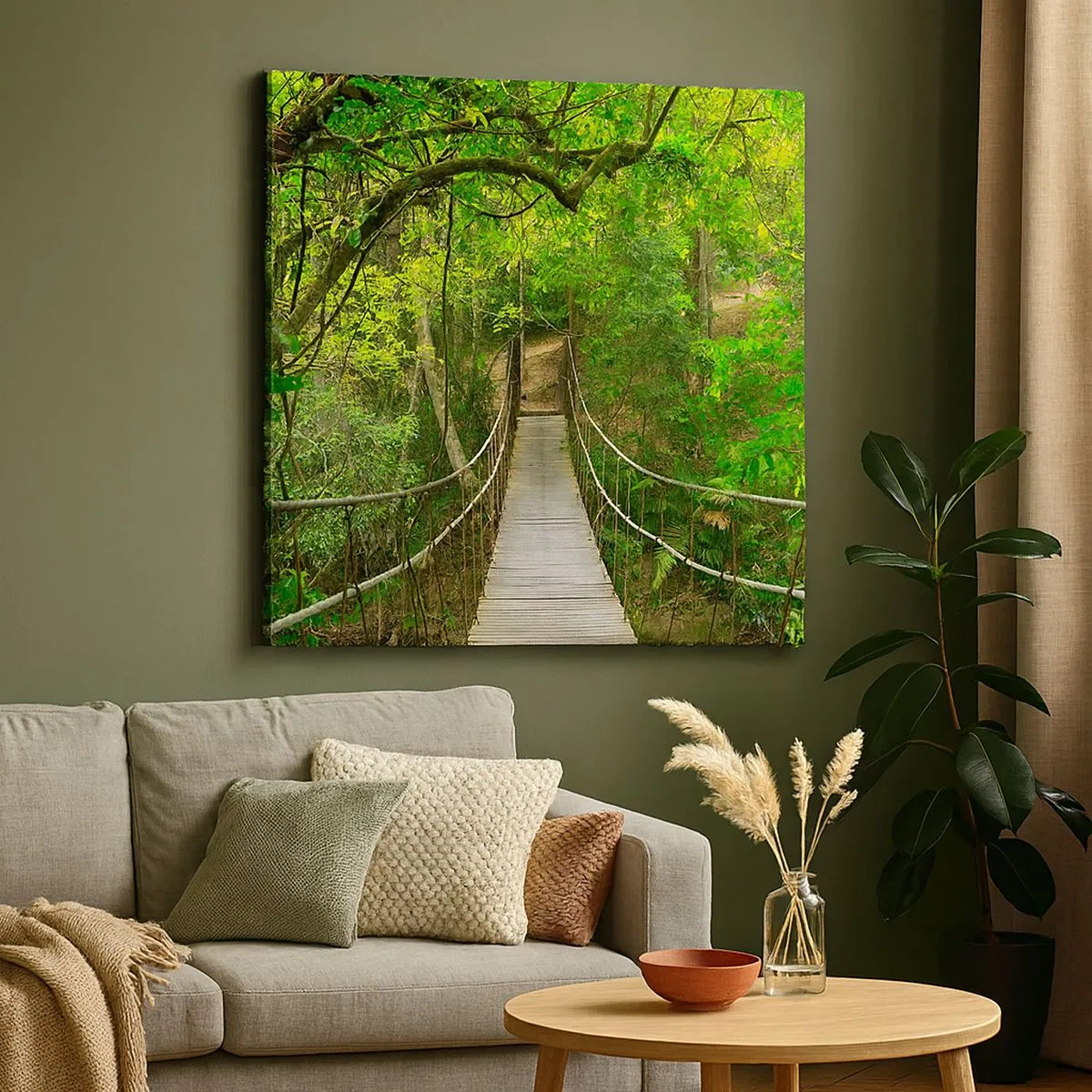 Obraz na plátne - Lebo na záhrade rastú popínavé rastliny - 30x30 cm