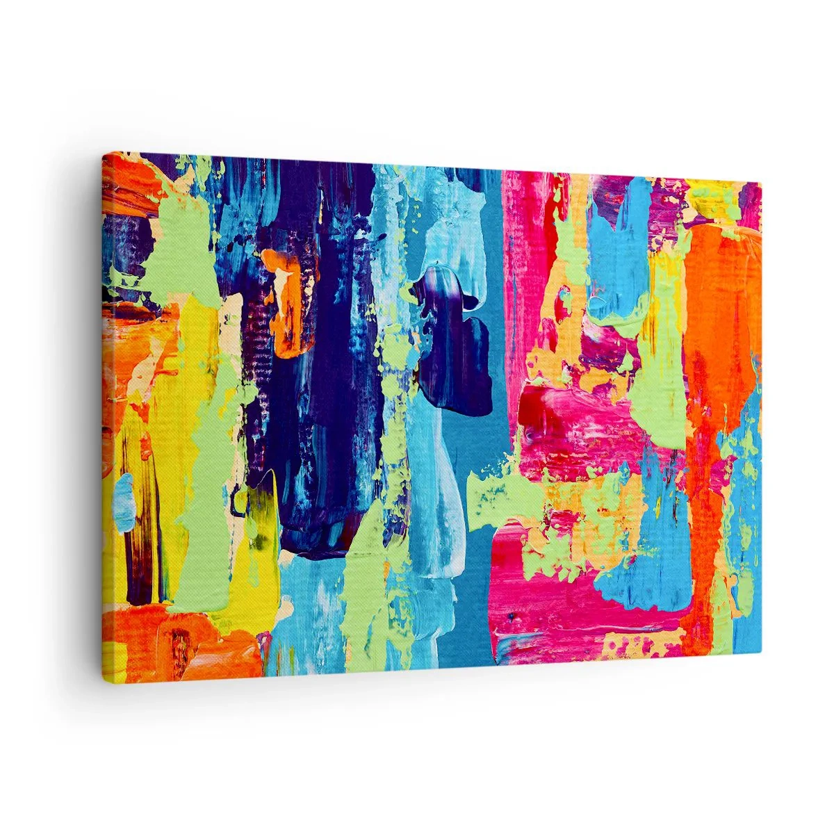 Obraz na plátne - Abstraktná kompozícia farieb v dynamickej forme - 70x50cm - Život je krásny! - Moderná nástenná dekorácia do obývacej izby a spálne ARTTOR