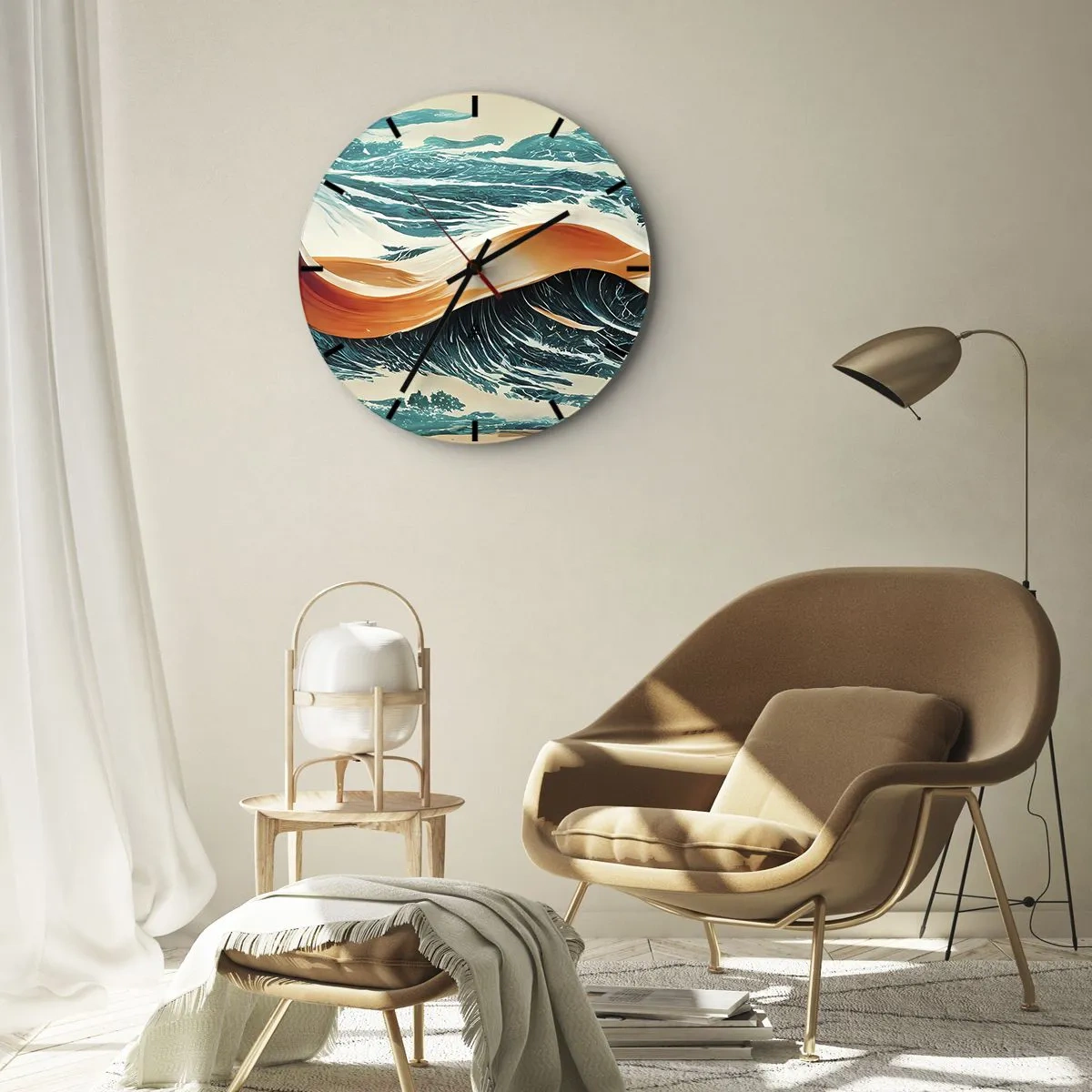 Nástenné hodiny - Surferov sen - 40x40 cm