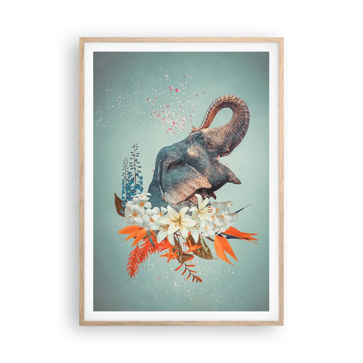 Plagát v ráme zo svetlého duba - Rev radosti - 70x100 cm