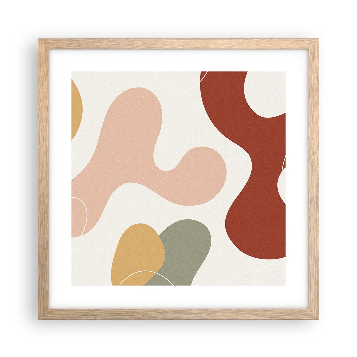 Plagát v ráme zo svetlého duba - Klikiháky - 40x40 cm