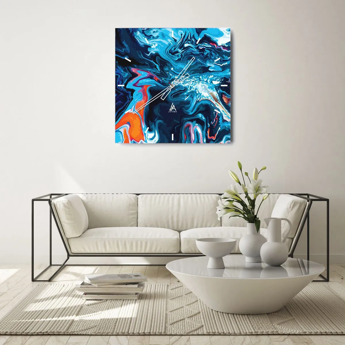 Nástenné hodiny - Cesta do stredu neba - 40x40 cm