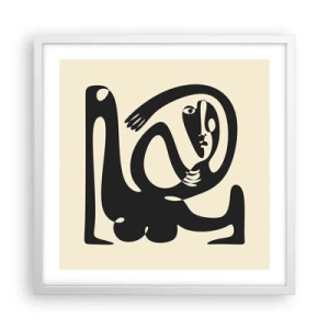 Plagát v bielom ráme - Skoro Picasso - 50x50 cm