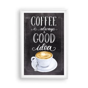 Plagát v bielom ráme - Of course! - 61x91 cm