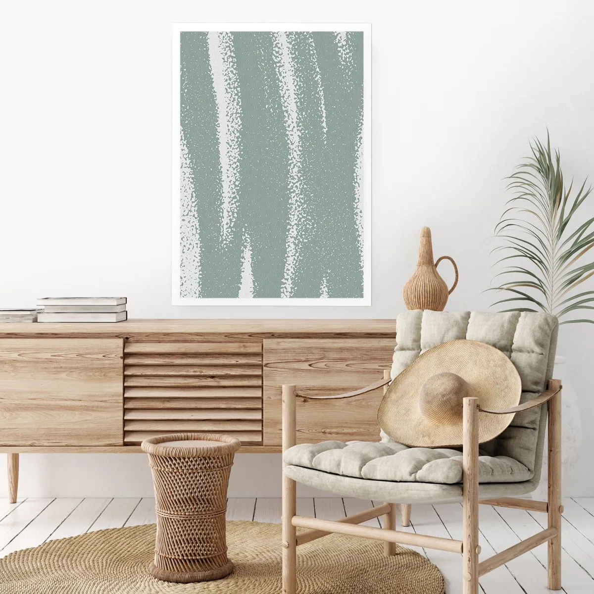 Plagát - Abstrakcia v zimnom štýle - 61x91 cm