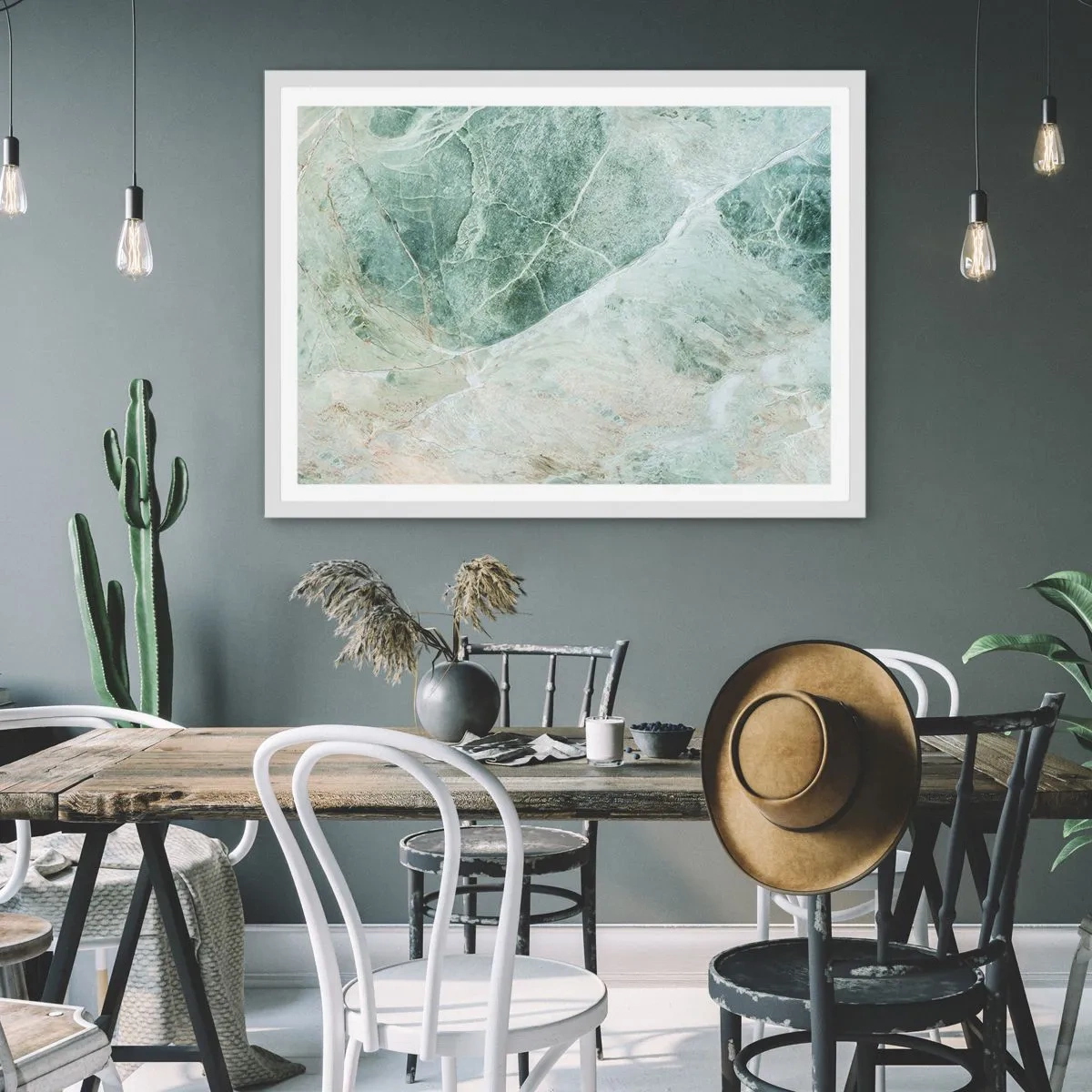 Plagát v bielom ráme - Vznešený chlad kameňa - 91x61 cm