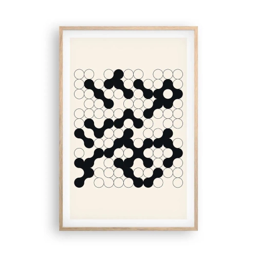 Plagát v ráme zo svetlého duba - Čínska hra – variácia - 61x91 cm