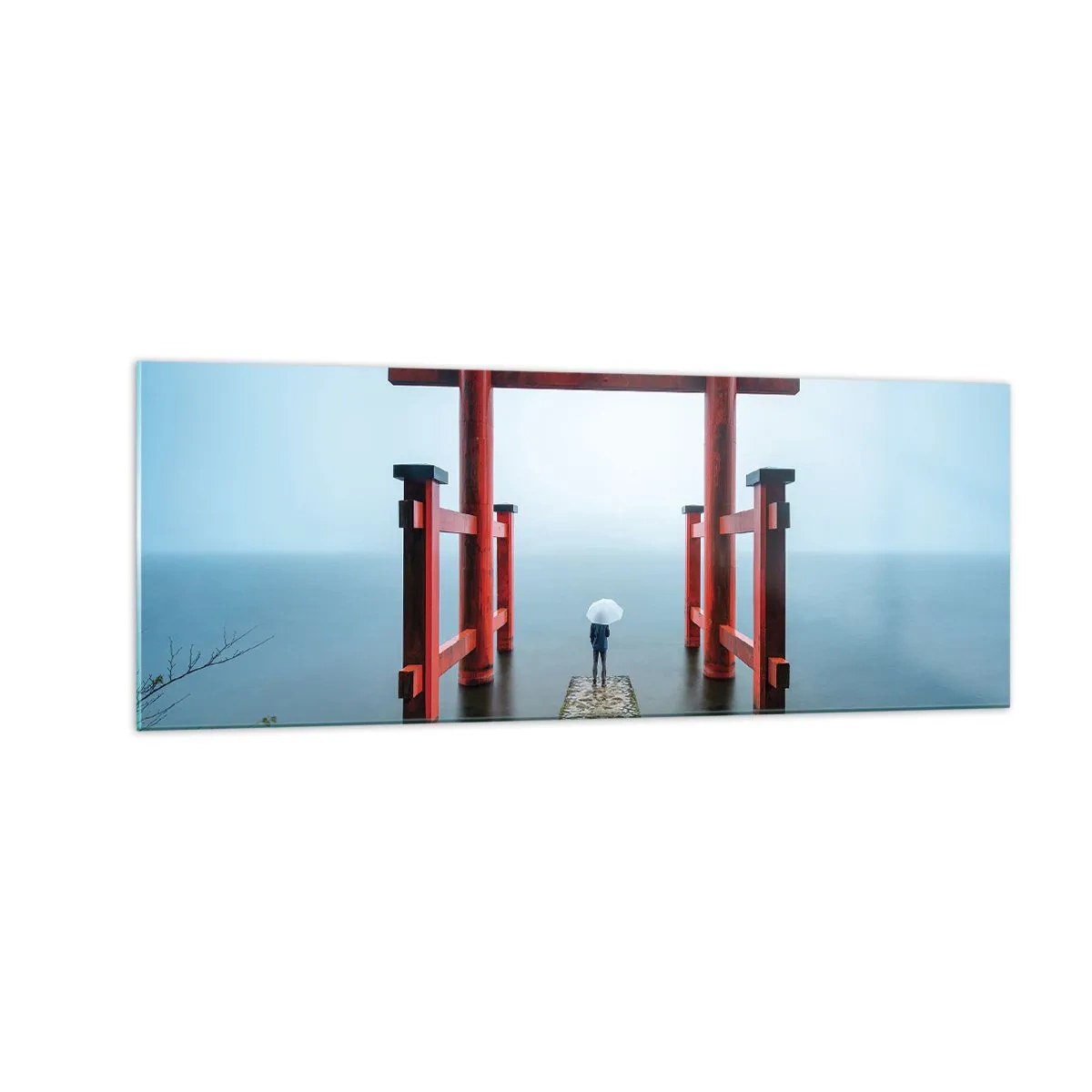 Obraz na skle - Japonské zamyslenie - 140x50 cm
