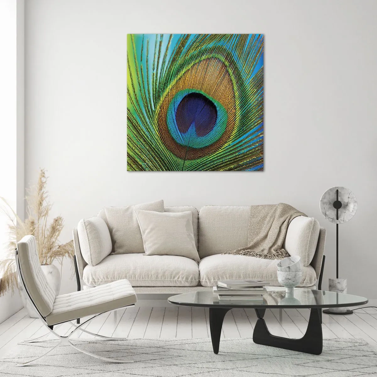 Obraz na skle - Tvárou v tvár - 50x50 cm