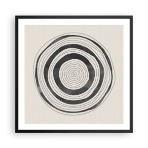 Plagát v čiernom ráme - Dôležité je to, čo je uprostred - 60x60 cm