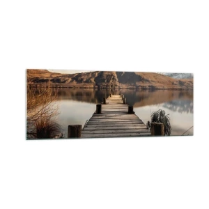 Obraz na skle - Krajina v tichu - 140x50 cm