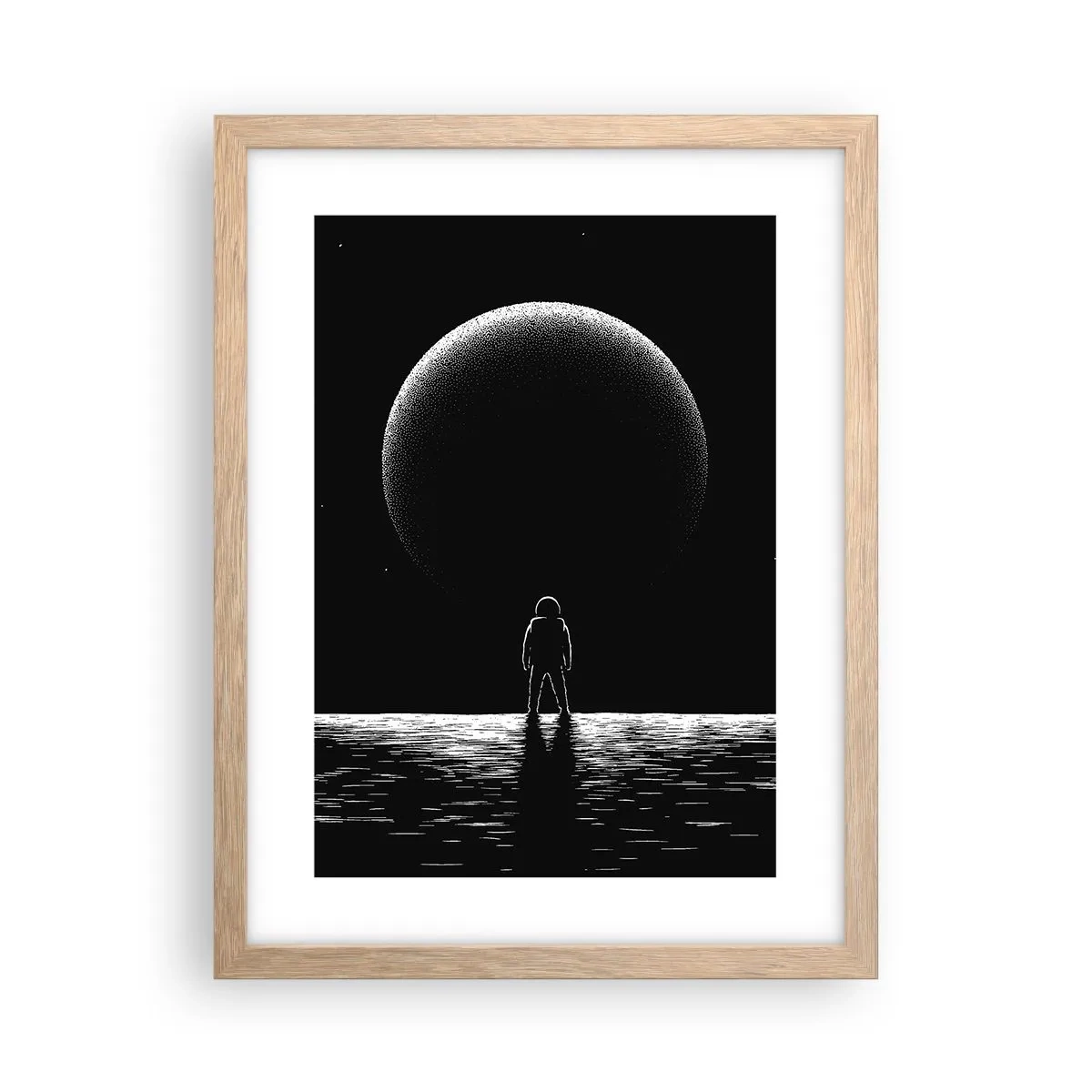 Plagát v ráme zo svetlého duba - Tvári v tvár - 30x40 cm