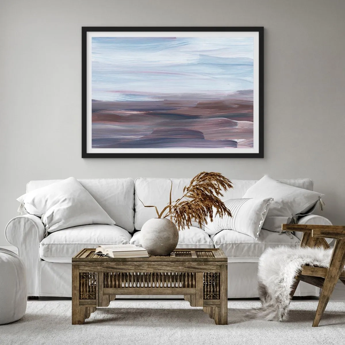 Plagát v čiernom ráme - Živly: voda - 50x40 cm