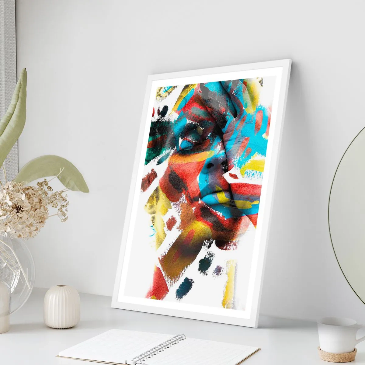 Plagát v bielom ráme - Pestrá osobnosť - 50x70 cm