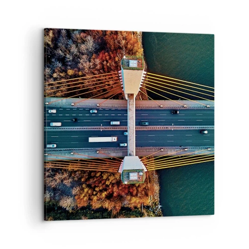 Obraz na plátne - Za vodami, za lesmi - 50x50 cm