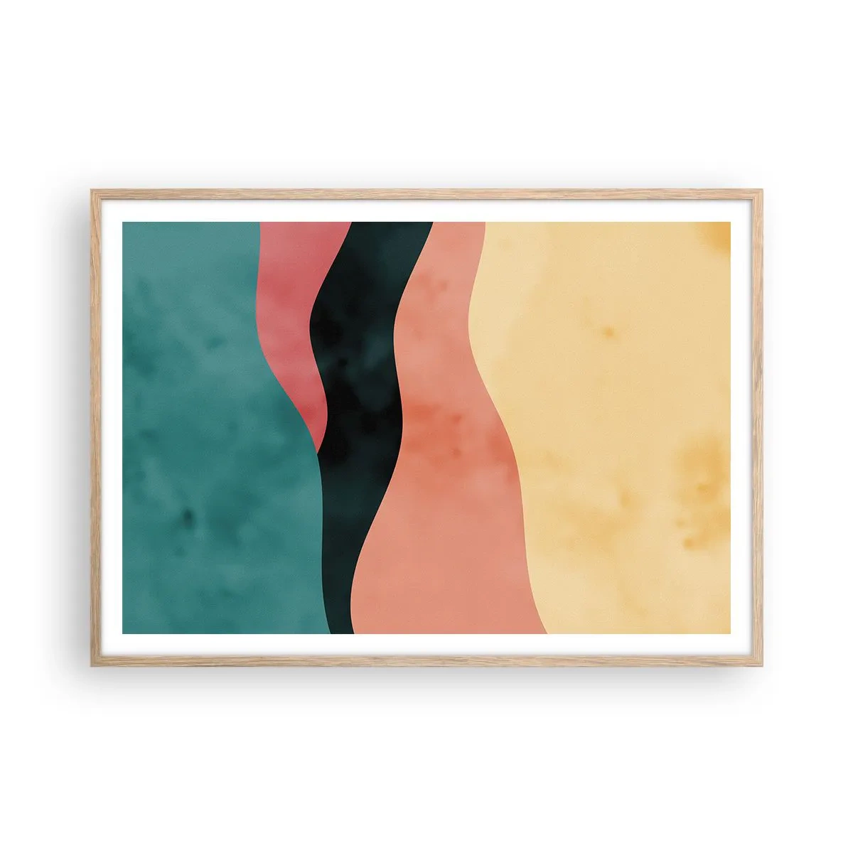 Plagát v ráme zo svetlého duba - Kompatibilný nesúlad - 100x70 cm