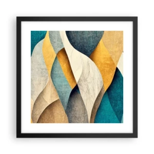 Plagát v čiernom ráme - Rytmus a vlnenie - 40x40 cm