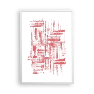 Plagát v bielom ráme - Červené mesto - 50x70 cm