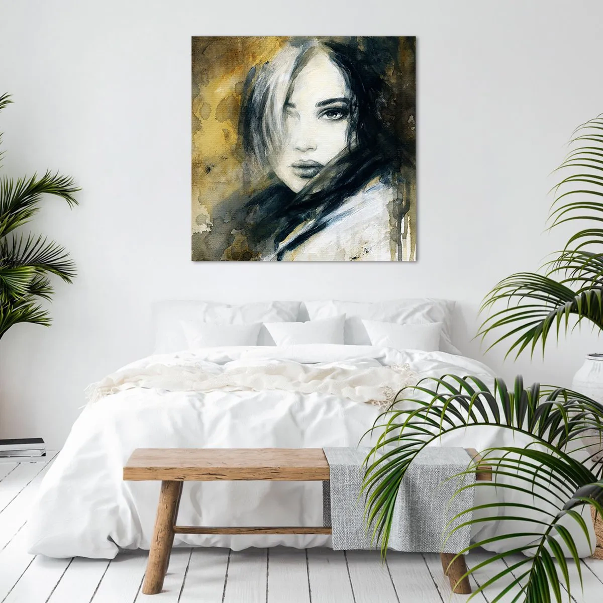 Obraz na plátne - viac nevinná alebo zmyselná? - 40x40 cm